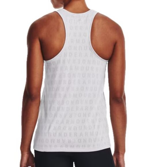 Under Armour Women's UA Velocity Wordmark Jacquard Tank Plus Size 3X Halo Gray - Picture 2 of 11